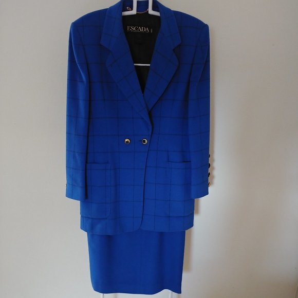 Vintage Escada double breasted Skirt Suit size 38